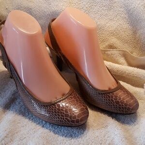 Sam & Libby faux snakeskin heels 8m